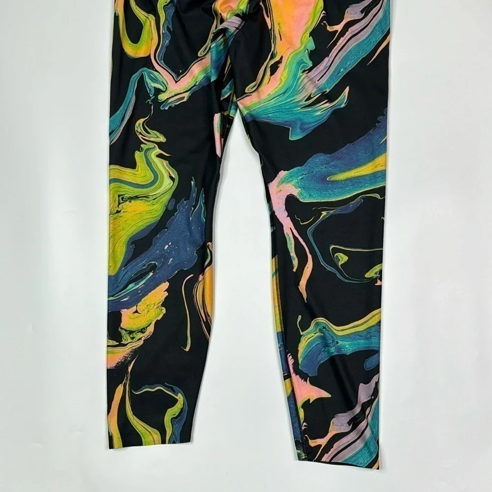 Nike One Luxe Auora 7/8 Marbled Pants Size XL